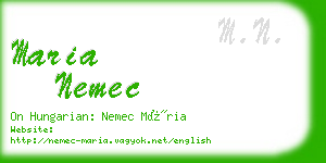 maria nemec business card